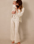 Strawberry Tie-Top Long-Sleeve Women’s Sleep Set