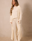 Cream Pointelle Robe