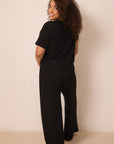 Black Short-Sleeve Women’s Sleep Set