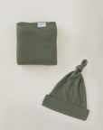 basil swaddle and hat set product image