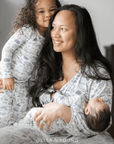 Bleu Toile Tie-Top Long-Sleeve Women’s Sleep Set