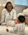 Bleu Toile Tie-Top Long-Sleeve Women’s Sleep Set