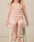 Blush Pointelle Toddler Sleep Set
