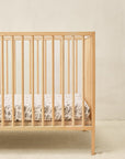 Charcoal Toile Crib Sheet