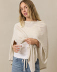Cream Houndstooth Nursing Cover