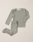 Green Gingham Baby Sleep Set