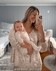 Rose Toile Tie-Top Long-Sleeve Women’s Sleep Set