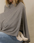 Stormy Houndstooth Nursing Cover