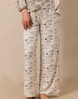Bleu Toile Tie-Top Long-Sleeve Women’s Sleep Set