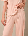 Blush Pointelle Short-Sleeve Women’s Sleep Set
