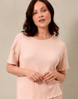Blush Pointelle Short-Sleeve Women’s Sleep Set
