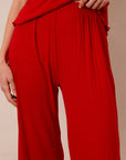 Red Pointelle Short-Sleeve Women’s Sleep Set