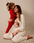 Strawberry Tie-Top Long-Sleeve Women’s Sleep Set
