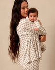 Thistle Block Tie-Top Long-Sleeve Women’s Sleep Sets