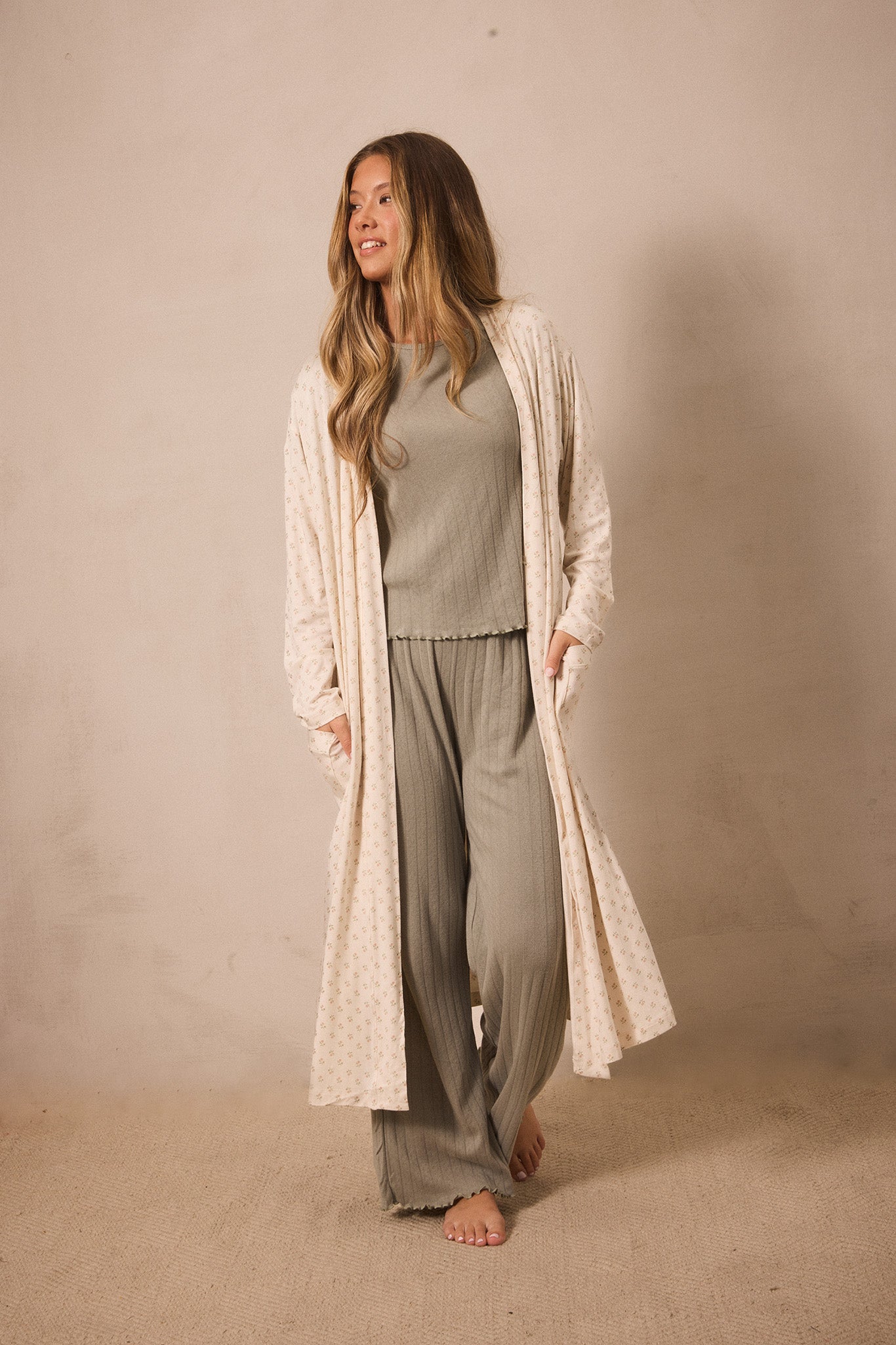 Blush Floret Robe