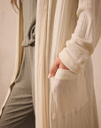 Cream Pointelle Robe