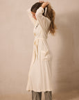 Cream Pointelle Robe