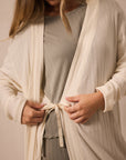 Cream Pointelle Robe