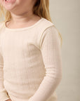 Cream Pointelle Toddler Sleep Set