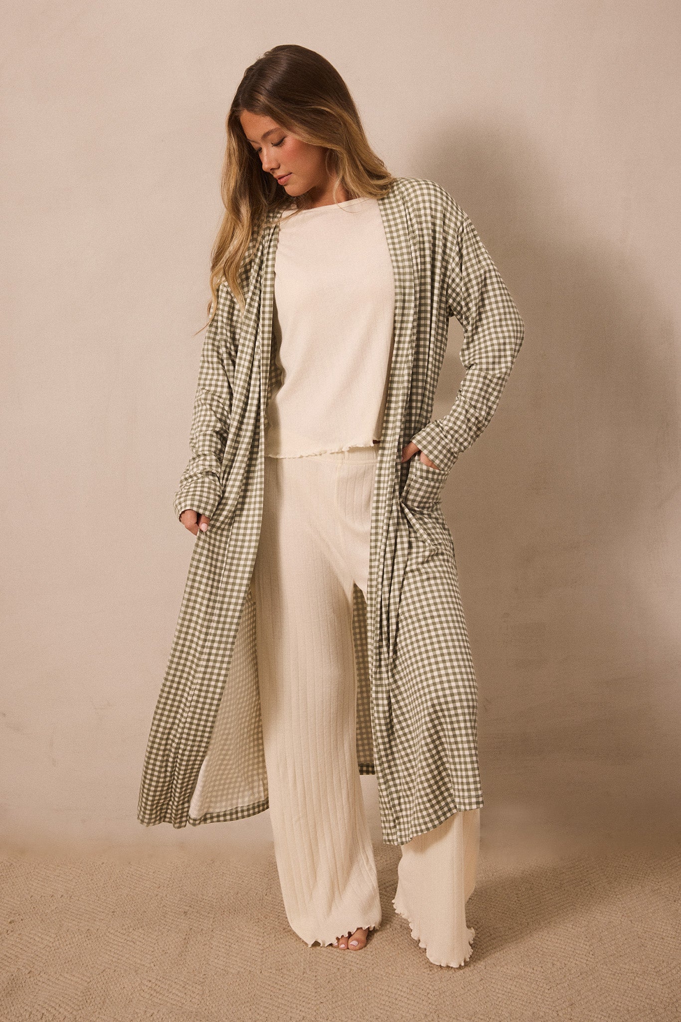 Green Gingham Robe