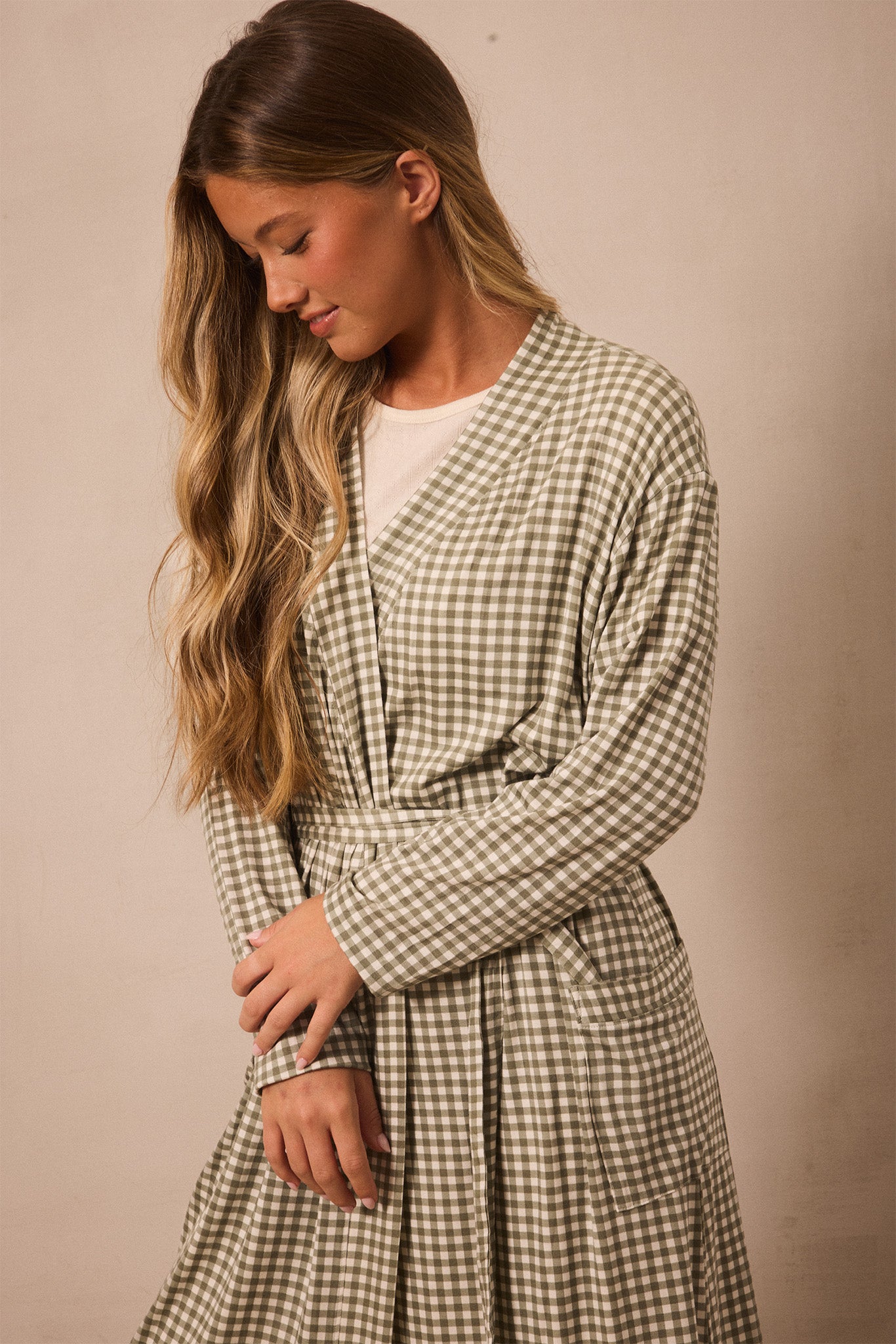 Green Gingham Robe
