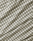 Close-up of green and white gingham fabric