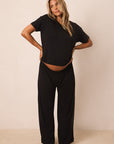 Black Short-Sleeve Women’s Sleep Set