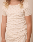 Blush Floret Short-Sleeve Toddler Sleep Set