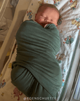 Basil Swaddle + Hat Set