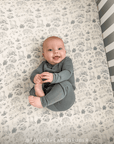 Bleu Toile Crib Sheet
