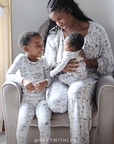 Bleu Toile Tie-Top Long-Sleeve Women’s Sleep Set