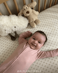 Blush Floret Crib Sheet