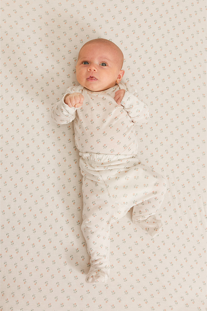 blush floret baby sleeper product image