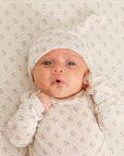 Blush Floret Swaddle + Hat Set