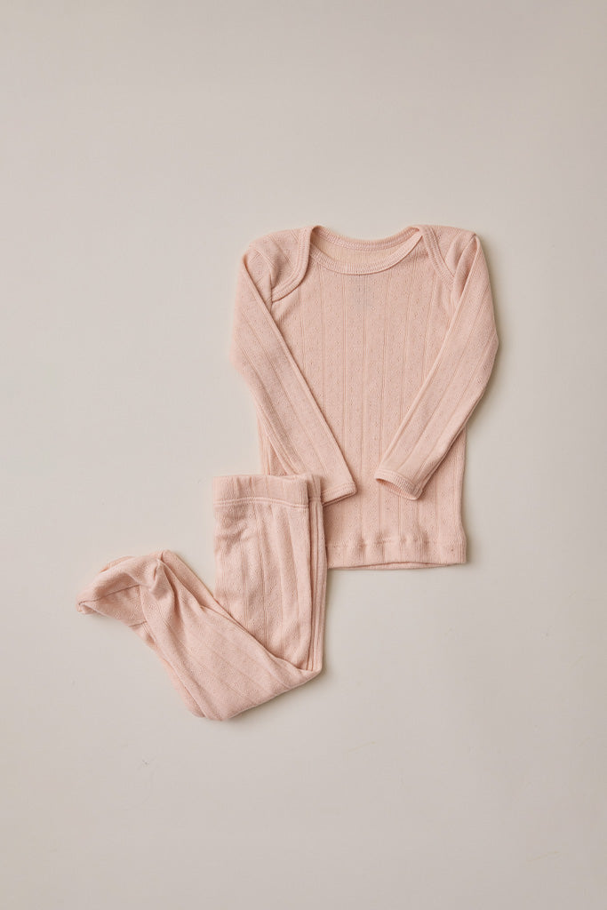 Blush Pointelle Baby Sleep Set