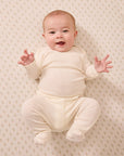cream pointelle baby sleep set product image