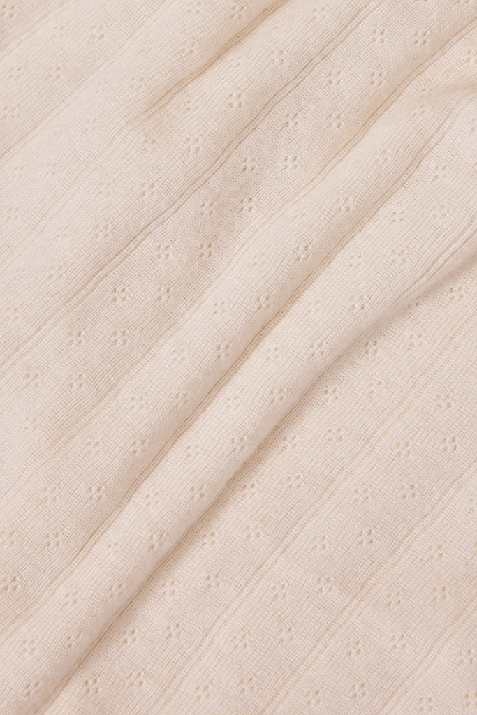 Cream Pointelle Baby Sleep Set