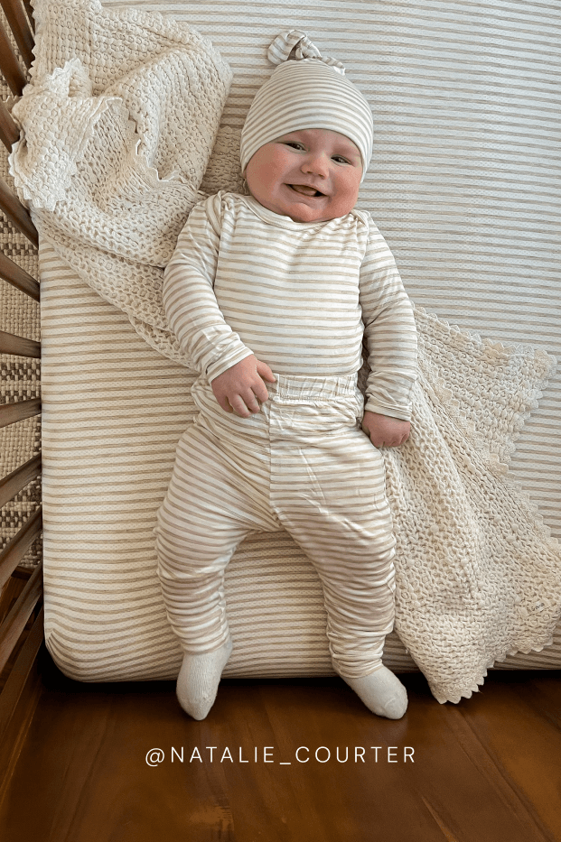 Driftwood Stripe Crib Sheet
