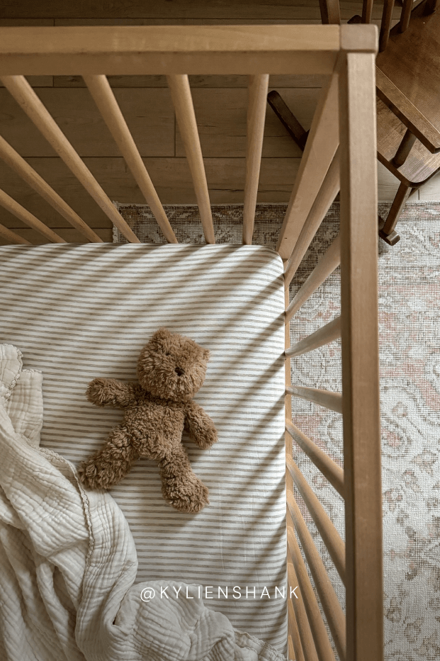 Driftwood Stripe Crib Sheet