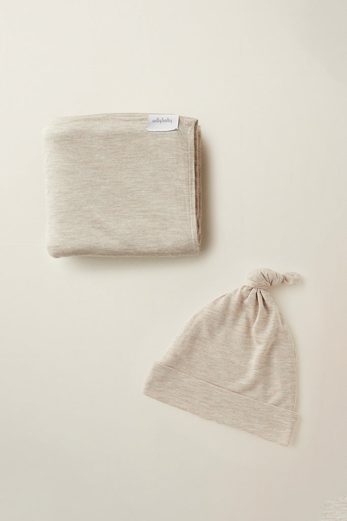 flax swaddle and hat set product image