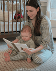 Green Gingham Tie-Top Long-Sleeve Women’s Sleep Set