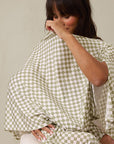 Sage Chequer Nursing Cover