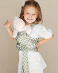 Sage Chequer Wrap + Dolly Bundle