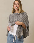 Stormy Houndstooth Nursing Cover