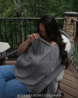 Stormy Houndstooth Nursing Cover