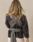 Stormy Houndstooth Wrap
