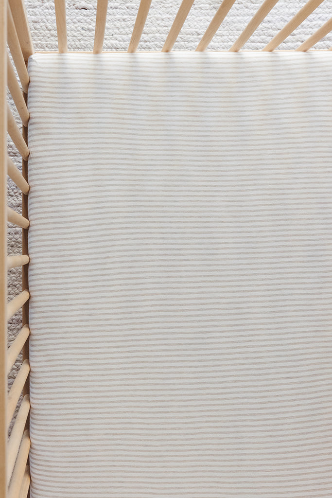 driftwood stripe crib sheets